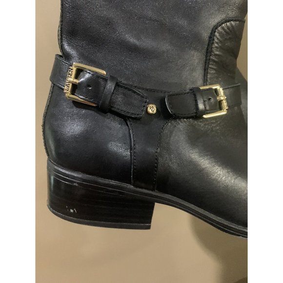 LAUREN RALPH LAUREN 'Marion' Riding Knee High Boots Black Size 7 - Picture 12 of 13